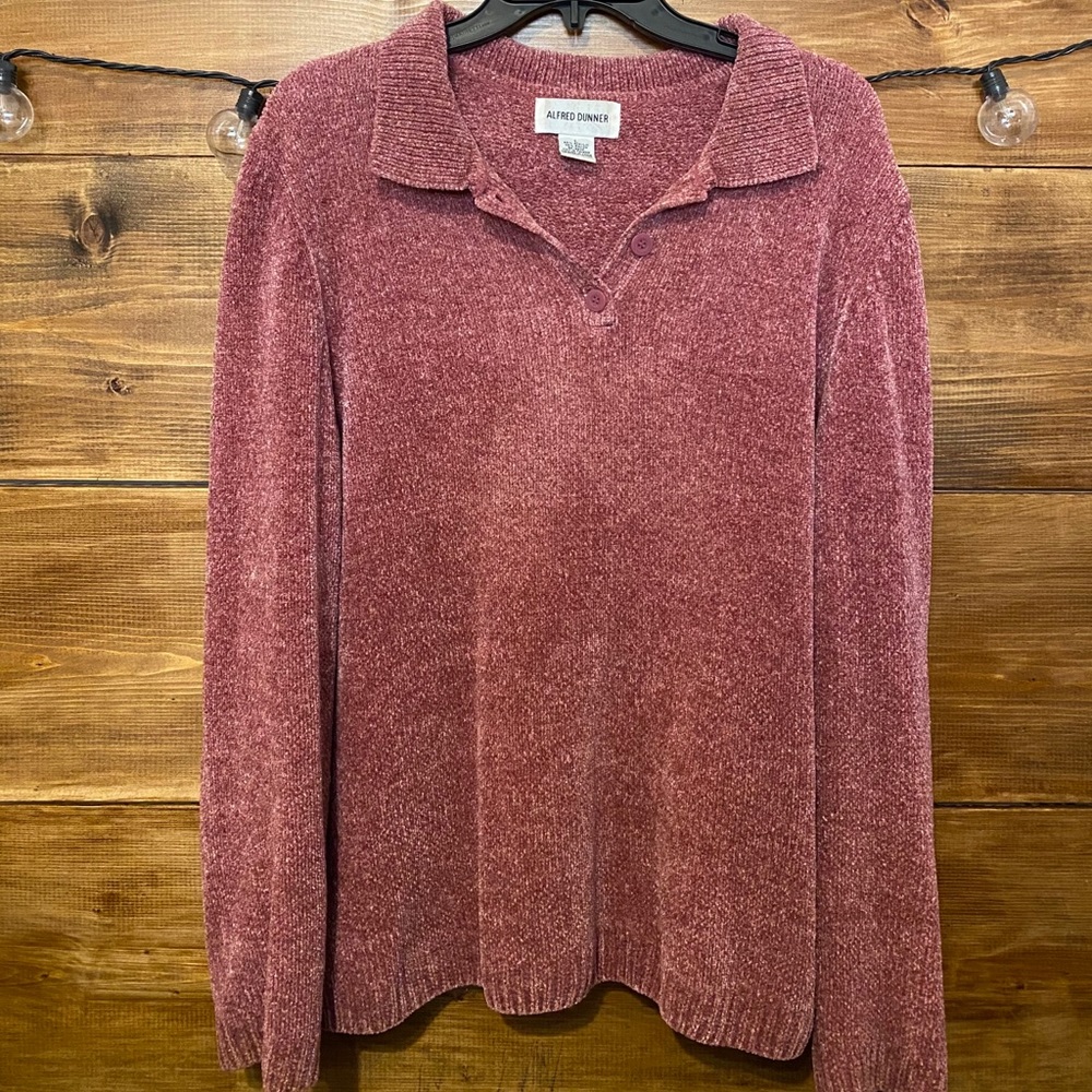Quarter button sweater